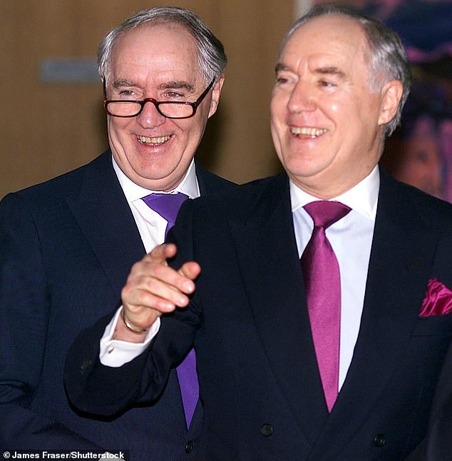 The Barclay twins (pictured in 1999) treasured the 60m (197ft) yacht – it is named after their late mother – and decorated its interiors according to their eclectic tastes