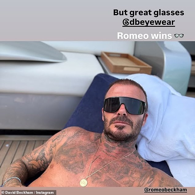 He then followed up with a close-up selfie of himself in the same black sunglasses and matching buzz cut - and the resemblance between the pair was uncanny
