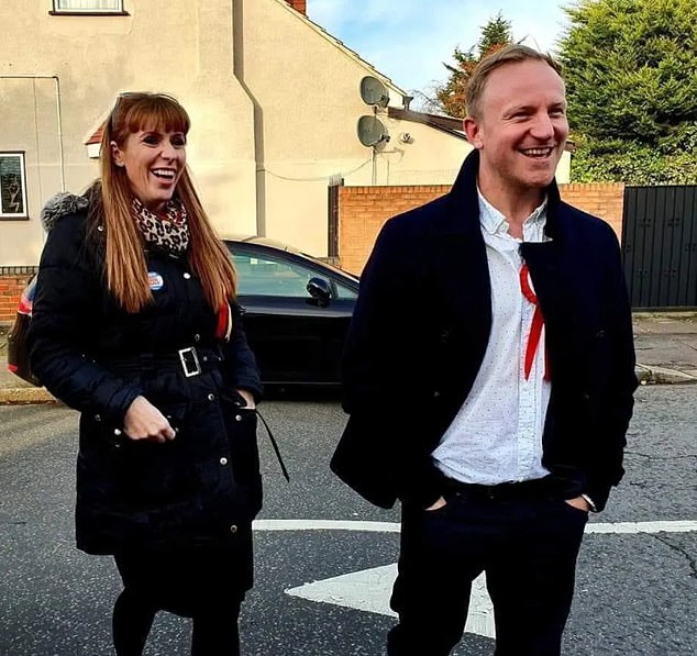 Mr Tarry and Ms Rayner have been in an on-and-off relationship for four years (pictured together)