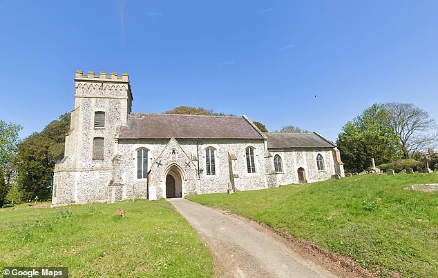 The giant project will also see the nearby villages of Weston Green and Weston Colville (pictured), with its church dating from the 11th century ¿ and which looks out over wheatfields and hedgerows ¿ completely encircled by the dark industrial panels