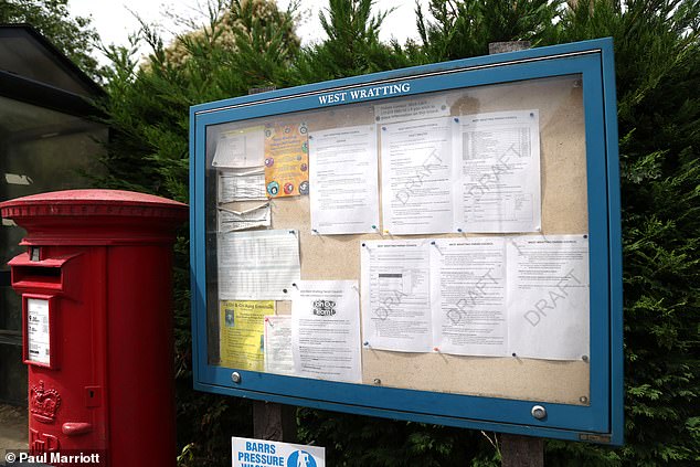 One village under threat is West Wratting (pictured) in Cambridgeshire. Recorded in the 1086 Domesday Book, the quintessentially English village is in rolling countryside and boasts a 14th-century church, tennis club and a family-run pub