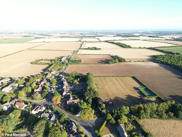 Builder Andy Fryatt, 56, who lives near West Wratting (pictured) in a £1 million farmhouse with wife Francine, 53, said the risk of being surrounded by a connection corridor for the Kingsway project around the village was a ¿nightmare¿