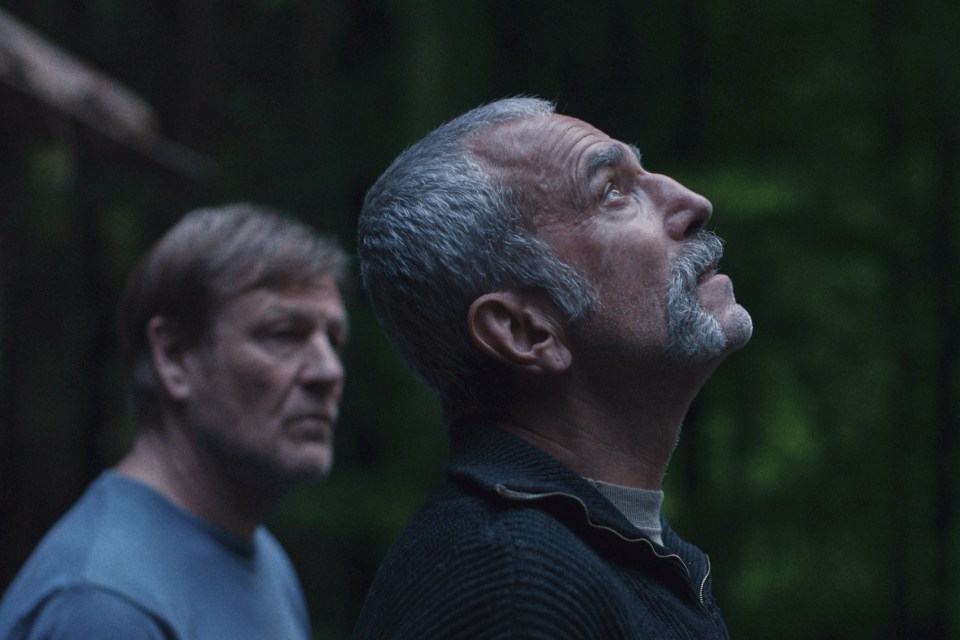 Sean Bean and Daniel Day-Lewis in a scene from "Anemone."