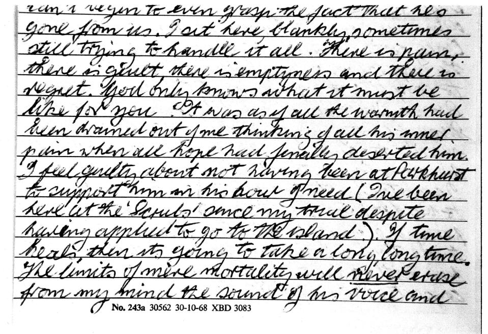 Handwritten letter.