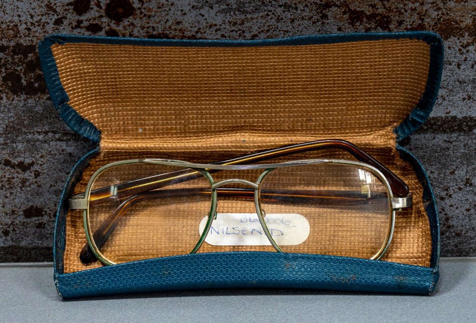 Dennis Nilsen's eyeglasses in their case.