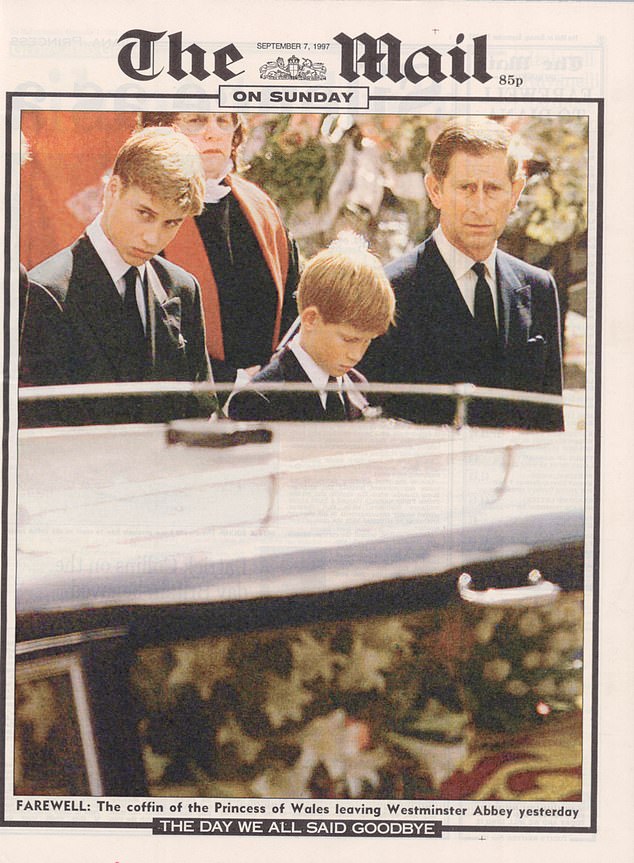 The Daily Mail front page on September 7, 1997, is pictured
