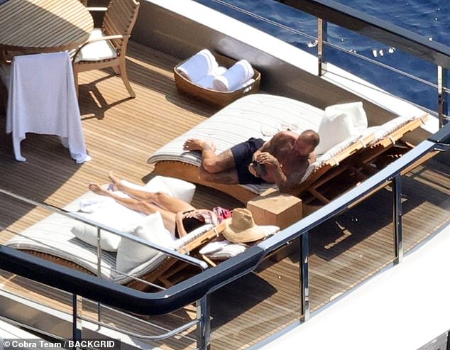 Their yacht trip comes amid the ongoing rift between the Beckham clan and eldest son Brooklyn