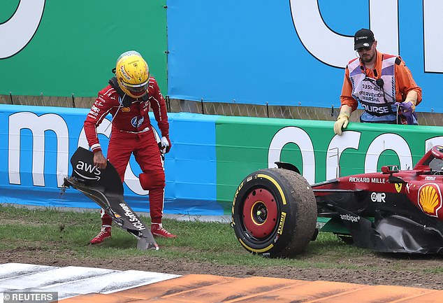 The incident marks the latest setback for the Briton who has endured a nightmare maiden campaign since completing his switch to Ferrari