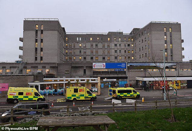 A number of people have been injured, with one airlifted the nearly 80 miles to Derriford Hospital (pictured, file photo) in Plymouth, Devon