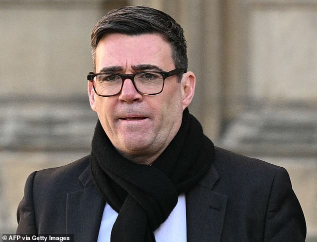 Mr Burghart noted Ms Rayner's department is considering a change in the law to prevent elected mayors from standing as MPs ¿ a move that would block potential rivals such as Andy Burnham (pictured in January) and Sir Sadiq Khan from standing for the leadership