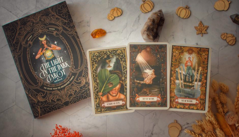Tarot cards and guidebook.