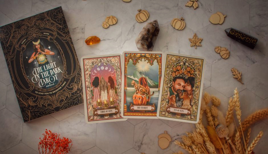 Tarot cards with accompanying guidebook.