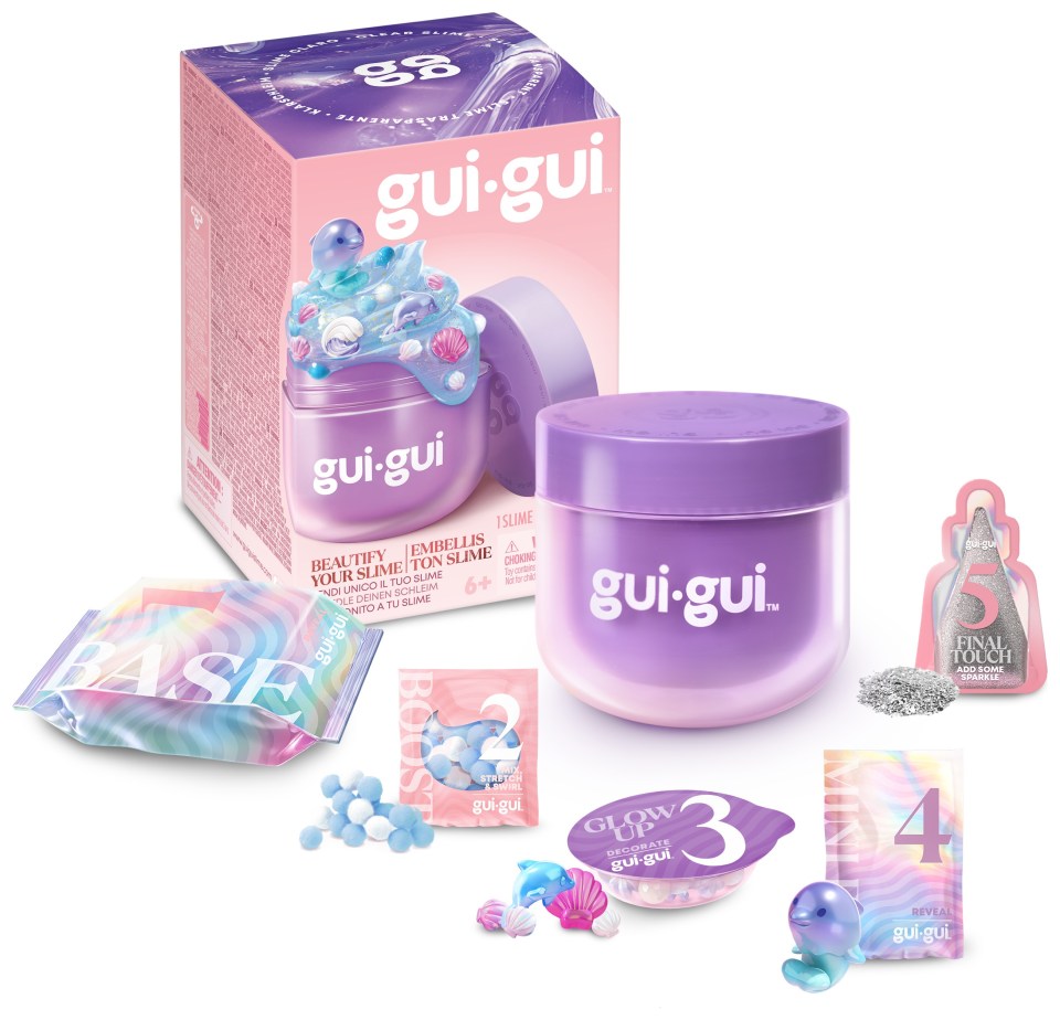 Gui-Gui slime kit with various containers and add-ins.