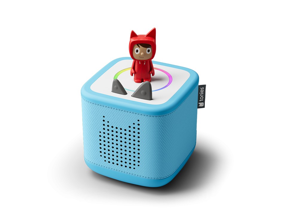 Tonies speaker with a character figurine on top.