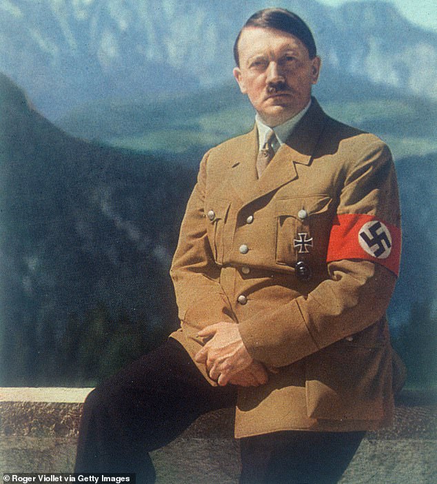 The black swastika of Nazism (pictured, on the armband of far-right Nazi dictator Adolf Hitler, in 1935), on a white circle and red background, has become one of the most despised symbols of the 20th century