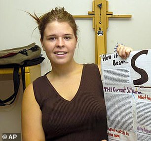 Kayla Mueller is shown after speaking to a group in Prescott, Arizona
