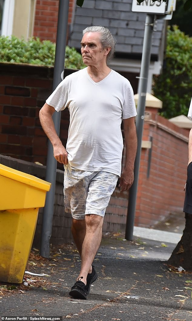 He shot to fame after the release of his band's debut studio album in 1989 and played a major role in shaping the Britpop era of music - but looked unrecognisable this week