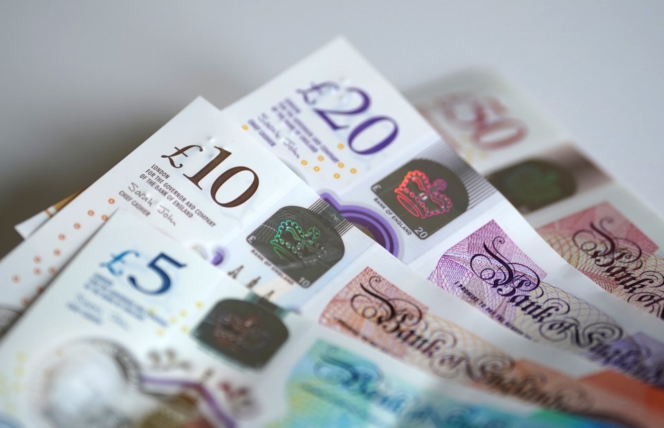 British banknotes.