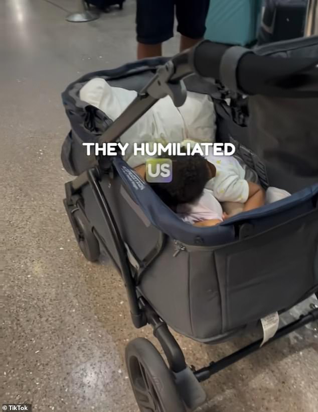 When the family attempted to bring the stroller through security and check it at the gate, the mom said they were met with hostility from three white American Airlines employees who refused to even glance at the child's medical documentation