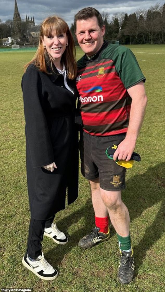 Earlier this year, Ms Rayner even went along to one of the matches, posing with Mr King on the pitch - he boasted of his close links to Ms Rayner's department