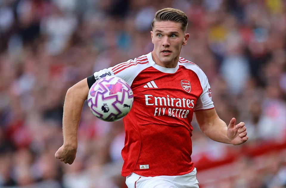 Viktor Gyokeres of Arsenal playing soccer.