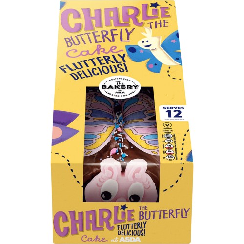 Charlie the Butterfly cake, serves 12.