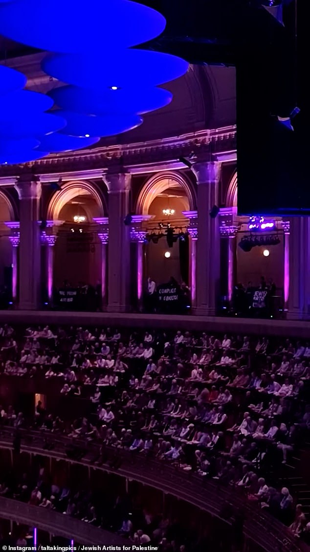The disruption began moments into the performance at the renowned venue, forcing the orchestra to stop playing for more than ten minutes