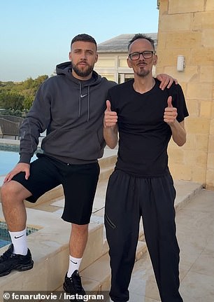 Pictured: Owen Cenazandotti, known by pseudonym Naruto (L), with Raphael Graven