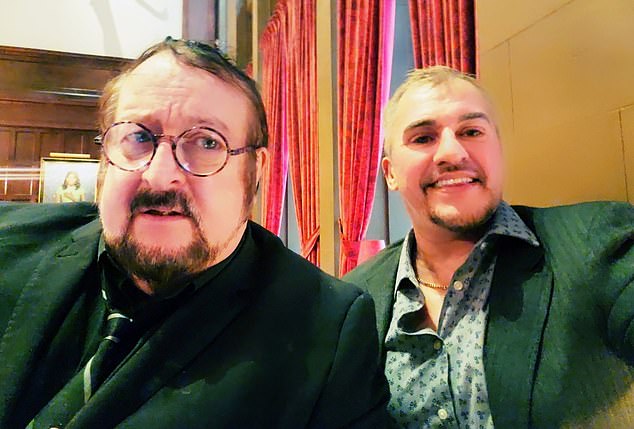 Steve Wright (left) with his friend and colleague Anthony James (right)