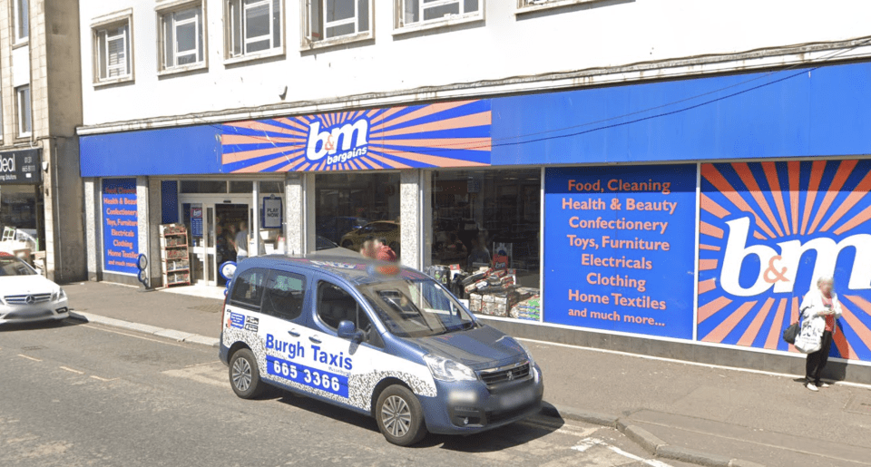 B&M Bargains store in Musselburgh, Scotland.