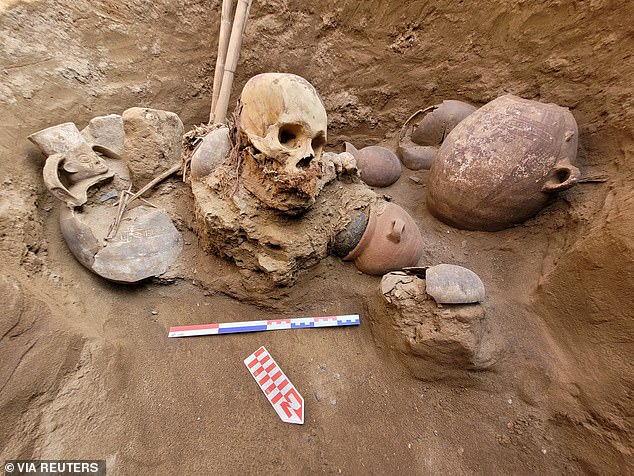 Construction workers in Lima, Peru, have been baffled to find the remains of a 1,000-year-old mummy in a tomb hidden beneath the city streets