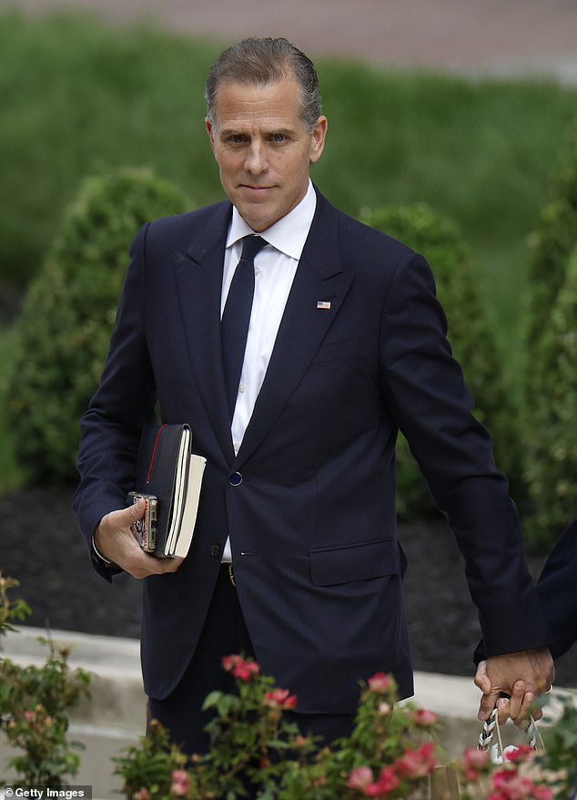 The first lady revealed Wednesday that she would sue Hunter (pictured) for $1 billion after he refused to apologize and take down a podcast video where he made the false claim that Melania Trump was introduced to the president by Epstein