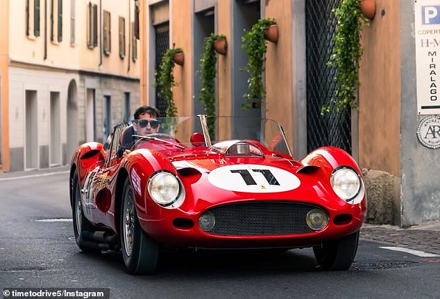 This 'self-care' may have included luxury sports car, as displayed on Peter's Instagram account (pictured: Peter in a sports car)