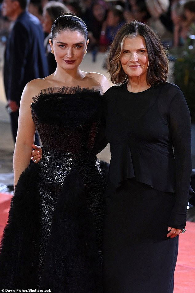 Eve Hewson looked sensational as she was joined by her glamorous mother, Ali Hewson, on the red carpet at the star-studded Jay Kelly premiere during the Venice Film Festival on Thursday