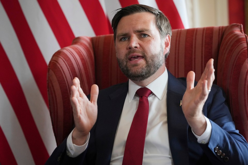 Vice President JD Vance speaking at a meeting.