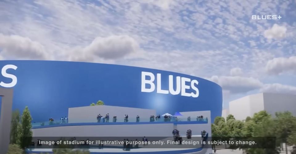 Illustration of a new stadium design.