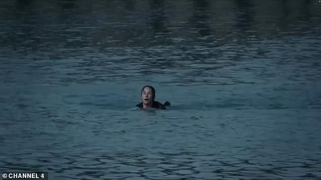 Rebecca was clearly struggling as she embarked on her first challenge on Sunday evening