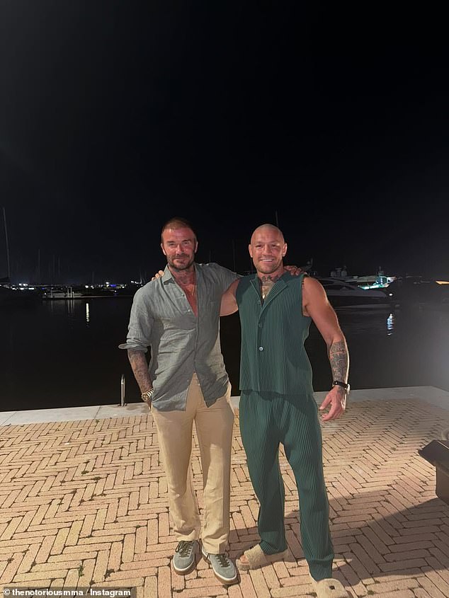 Conor McGregor took to social media to heap praise on his 'yacht neighbour' David Beckham