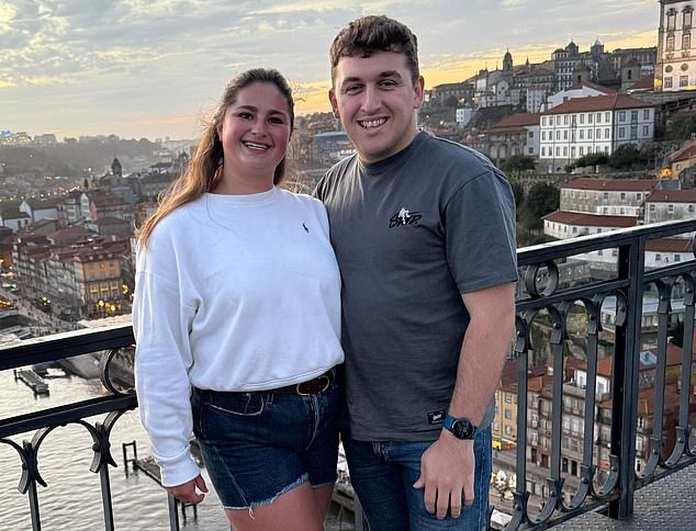 Rebecca Elmes drove her boyfriend Aaron Rayment-Davis to Harold Wood Polyclinic in Romford, east London, after he developed a crippling pain in his left ear
