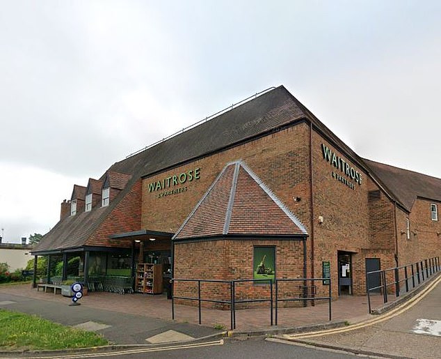 Paramedics and police rushed to Waitrose in Ether High Street, Surrey (pictured), after receiving reports of 'concern' over Wiyada's condition after the fall, but she was pronounced dead at the scene