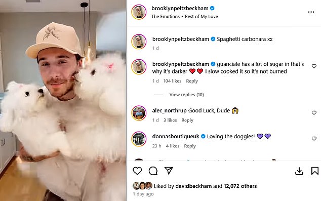 David liked the post in a shock move to fans