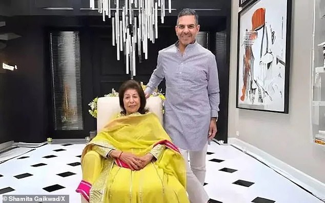 Sunjay Kapur, 53, pictured with his mother Rani Kapur, who is battling the company's board of directors over the inheritance of the company