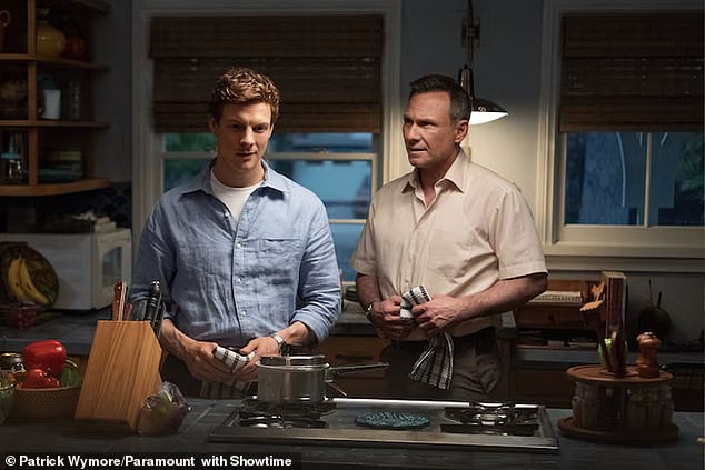 The acclaimed show, which debuted its first and only season in December 2024, followed the evolution of Dexter (played by Patrick Gibson) from a 'student to avenging serial killer' as he grows up in Miami in the early 1990s - Gibson seen with Christian Slater as Harry Morgan