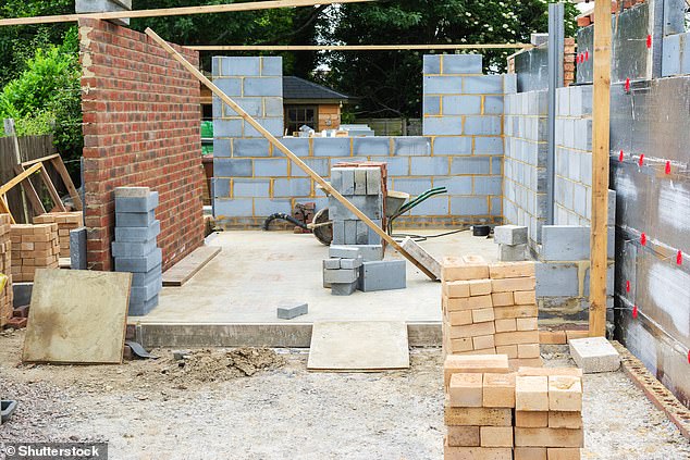 Extension wars: A Daily Mail reader's neighbours want access to her property to finish their ugly extension (file image)