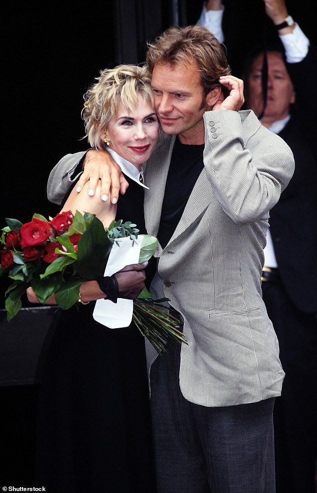 Sting and wife Trudie Styler on their wedding day in 1992. Their relationship started as an affair