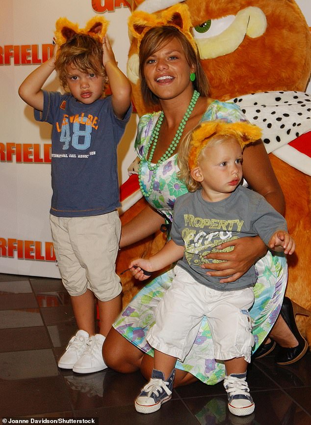The Daily Mail looks inside the rocky childhood of the late TV star amid concerns for her beloved son Freddy (pictured right with his brother Bobby, left)