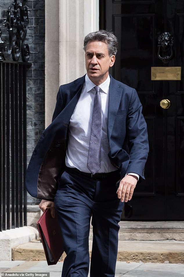 Mr Miliband, who heads the Government's net zero policies, has previously been vocal regarding his opposition to domestic flights, urging Brits to cut down on them