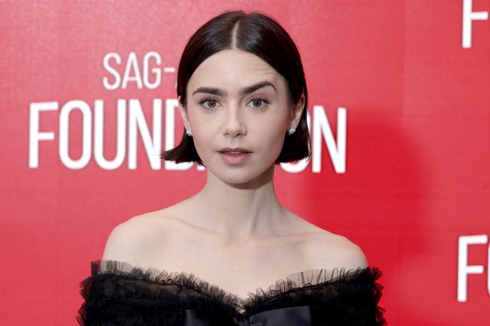 Lily Collins at a SAG-AFTRA Foundation event.