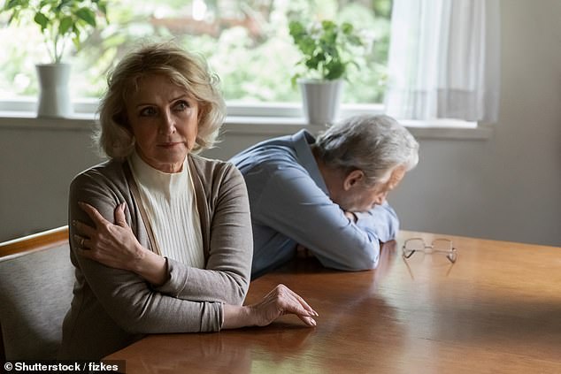 Divorce amongst the over 50s - commonly known as 'grey divorce' - has been on the rise in recent years (stock image)