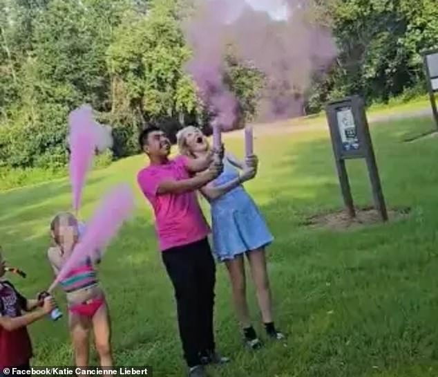 The bullet was lodged in her skull and she was rushed to hospital, where she was placed on life support as her medical team attempted to save her baby